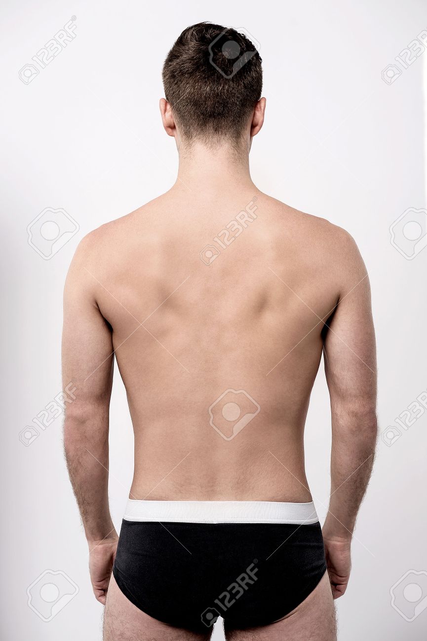 Perfect Fit Man From The Back In Underwear Stock Photo Picture