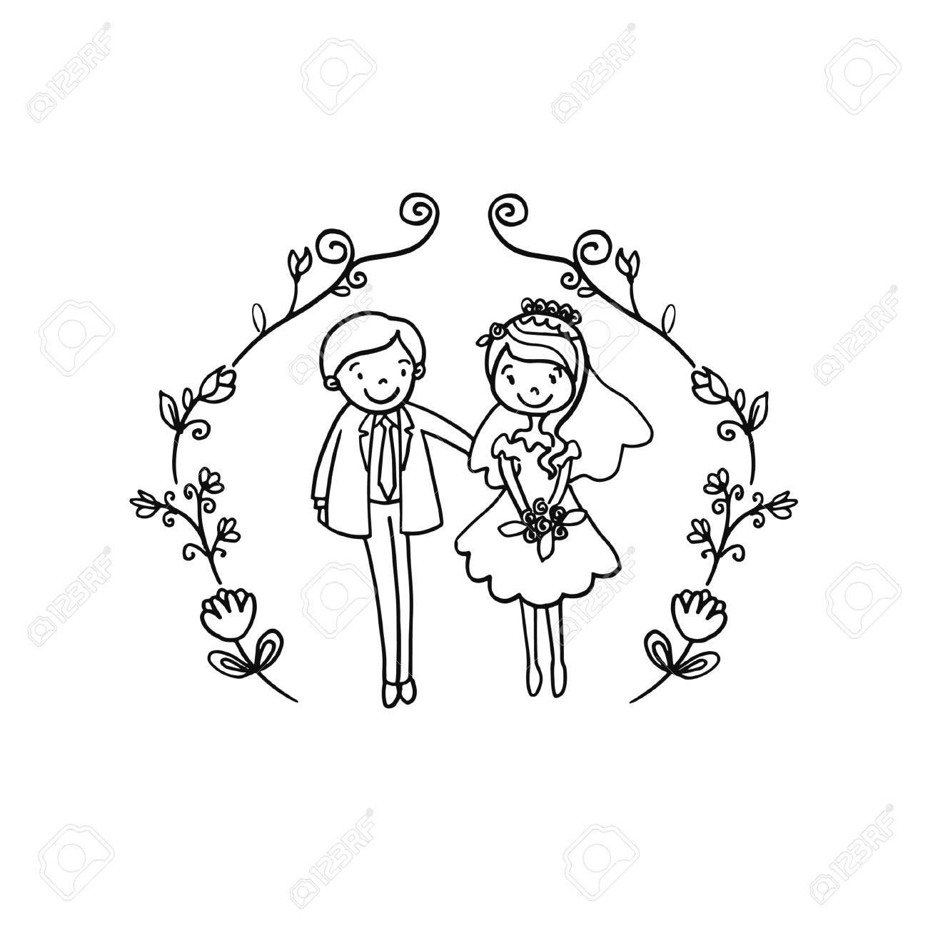 カップルの結婚式のカップル - ベクター グラフィック ベクトル