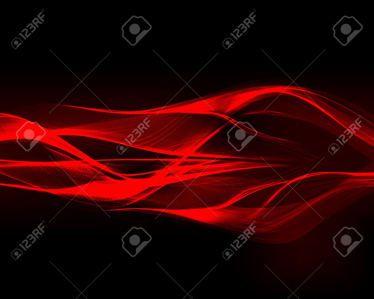Abstract red waves on the dark background. Vector illustration. - 37492248 Abstract red waves on the dark background. Vector illustration. - 37492248