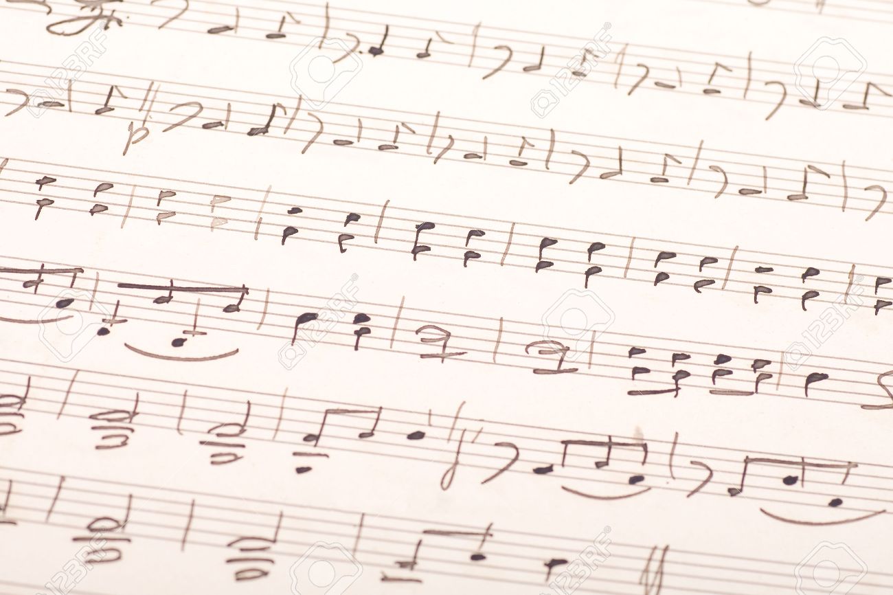 手書きのメモと楽譜の古いシート の写真素材 画像素材 Image 手書きのメモと楽譜の古いシート の写真素材 画像素材 Image