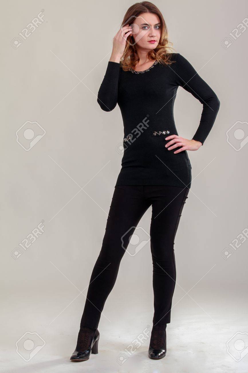Black sweater and black pants Clearance