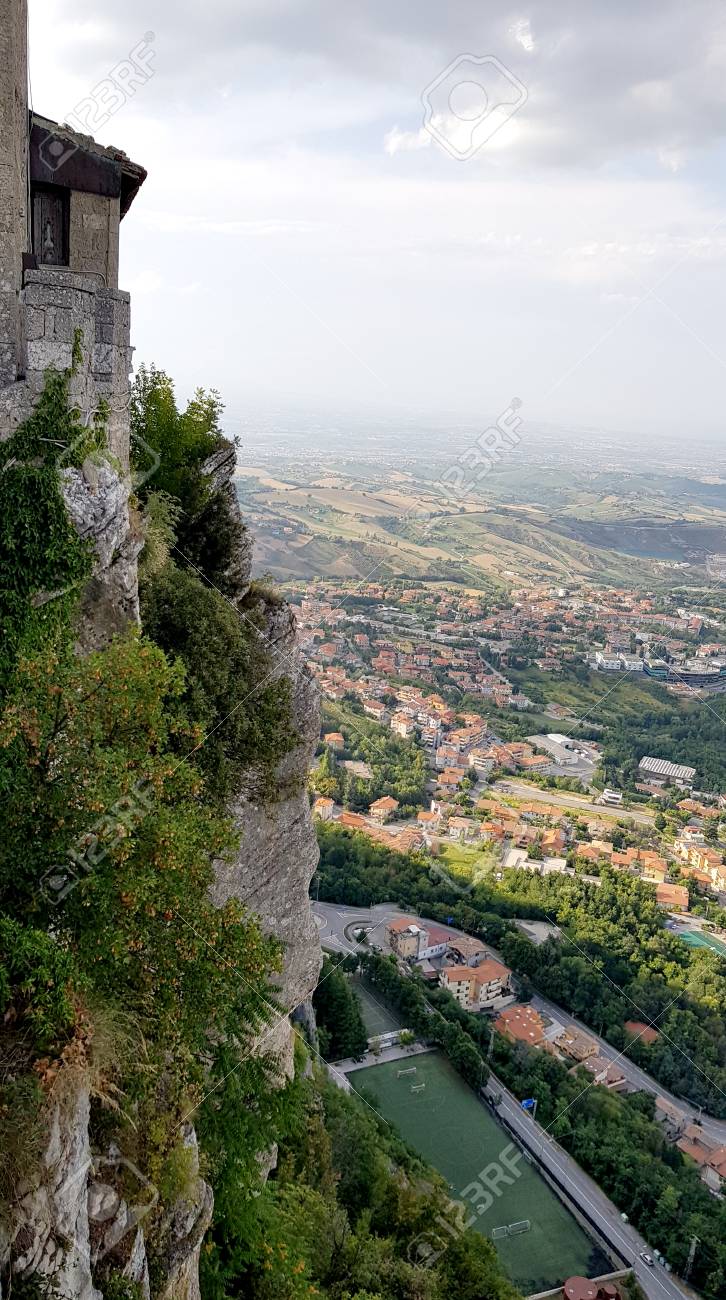 Amazing landscape with ancient castle in marche region, italy - 105981401 Amazing landscape with ancient castle in marche region, italy - 105981401