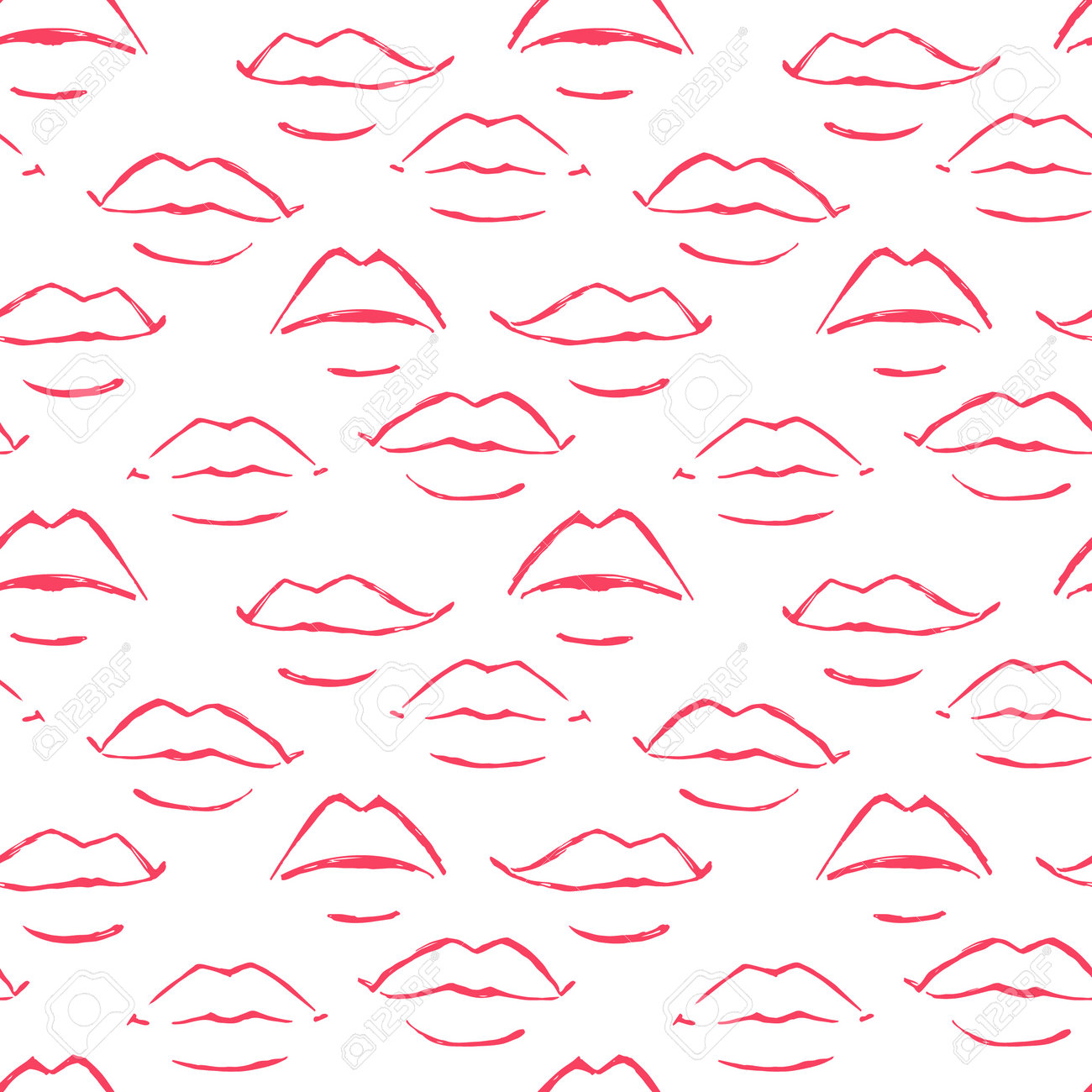 Seamless red leaps pattern hand painted with ink brush - 169056847 Seamless red leaps pattern hand painted with ink brush - 169056847