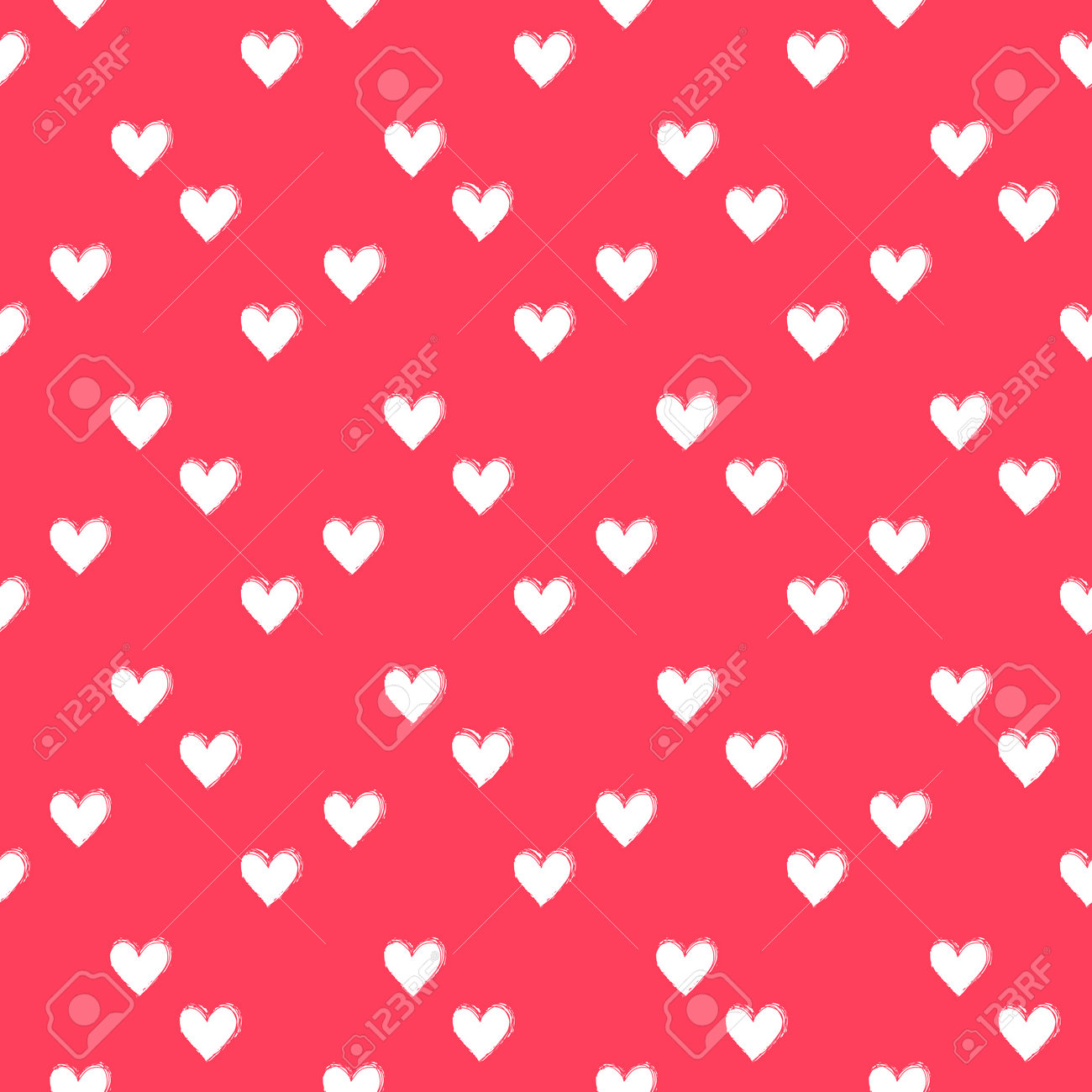 Seamless heart pattern hand painted with ink brush - 169056848 Seamless heart pattern hand painted with ink brush - 169056848