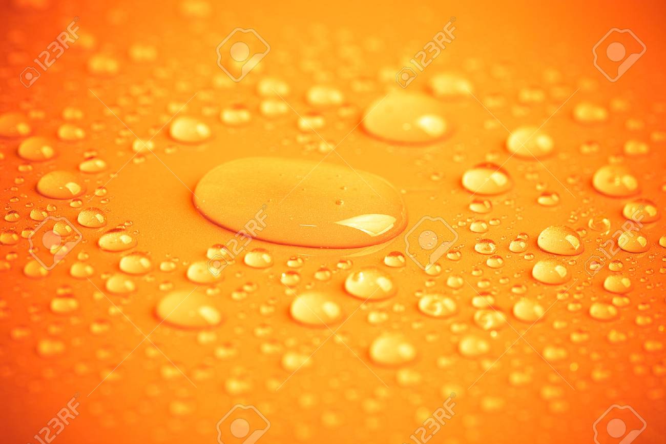 Drops of water on a color background. Toned yellow. Shallow depth of field. background - 40192843 Drops of water on a color background. Toned yellow. Shallow depth of field. background - 40192843