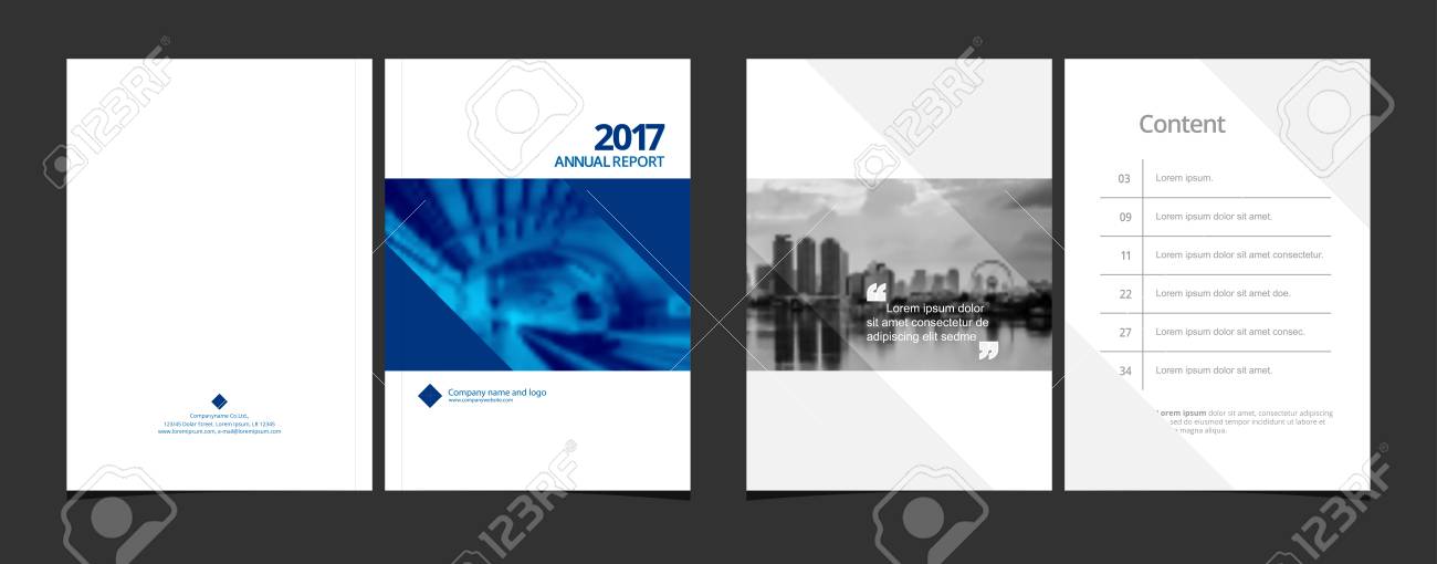 cover design and content page template for corporate business