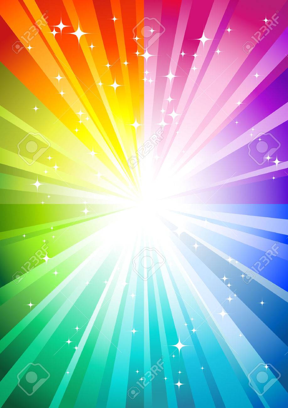 rainbow sunburst background with glittering stars - 4889390 rainbow sunburst background with glittering stars - 4889390