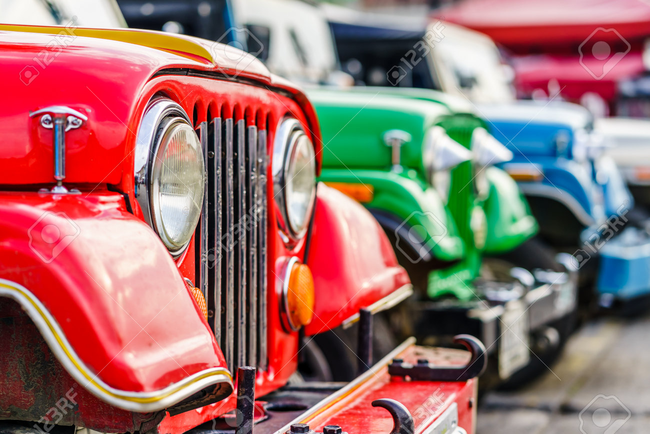 Willy jeeps in the village of Finlandia next to the valley of Salento in Colombia on 23th March 2019 - 142308872 Willy jeeps in the village of Finlandia next to the valley of Salento in Colombia on 23th March 2019 - 142308872