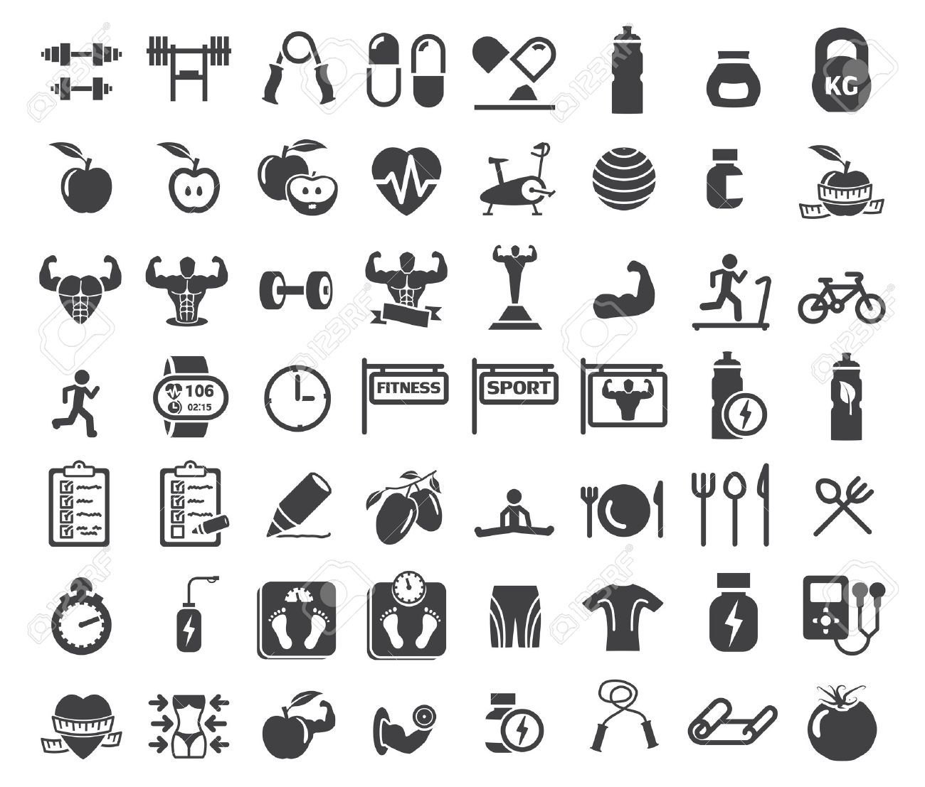 Fitness Vector Icons