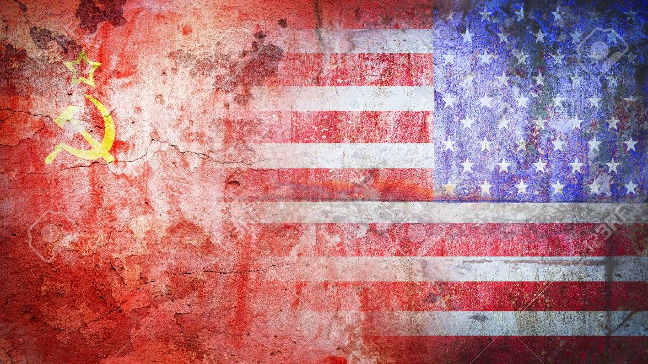 Concept Cold War Flag Grunge Vintage Retro Styl Stock Photo, Picture and  Royalty Free Image. Image 42551893.