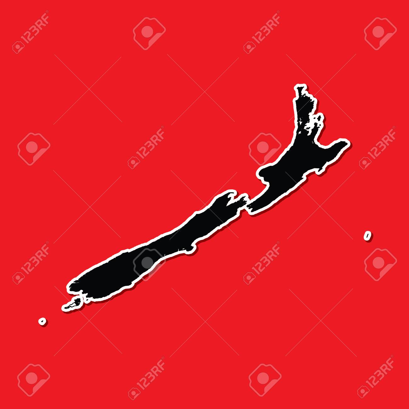 ニュージーランドの国のかたち の写真素材 画像素材 Image