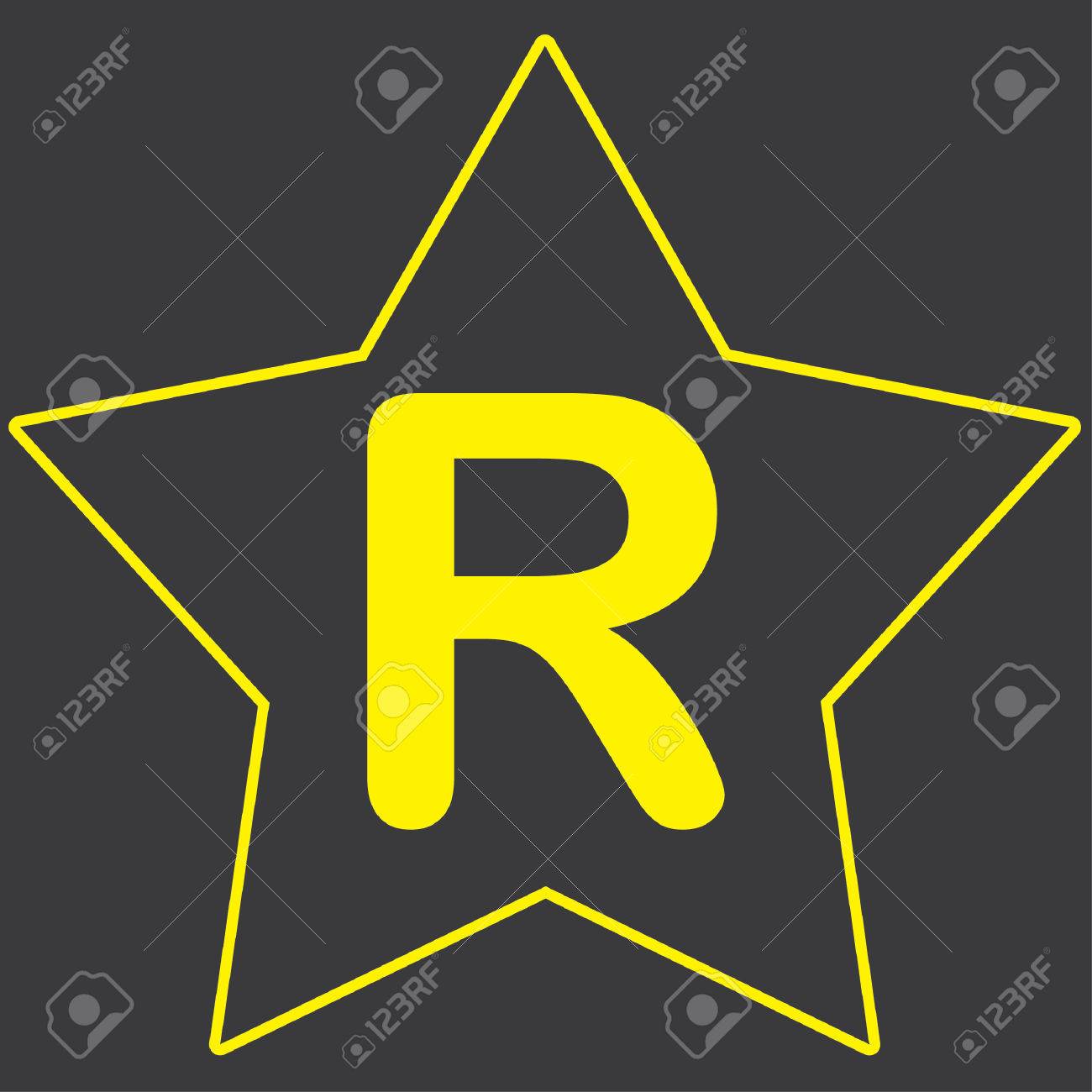 A Yellow Icon Isolated On A Grey Background Inside A Star R Stock Photo Picture And Royalty Free Image Image