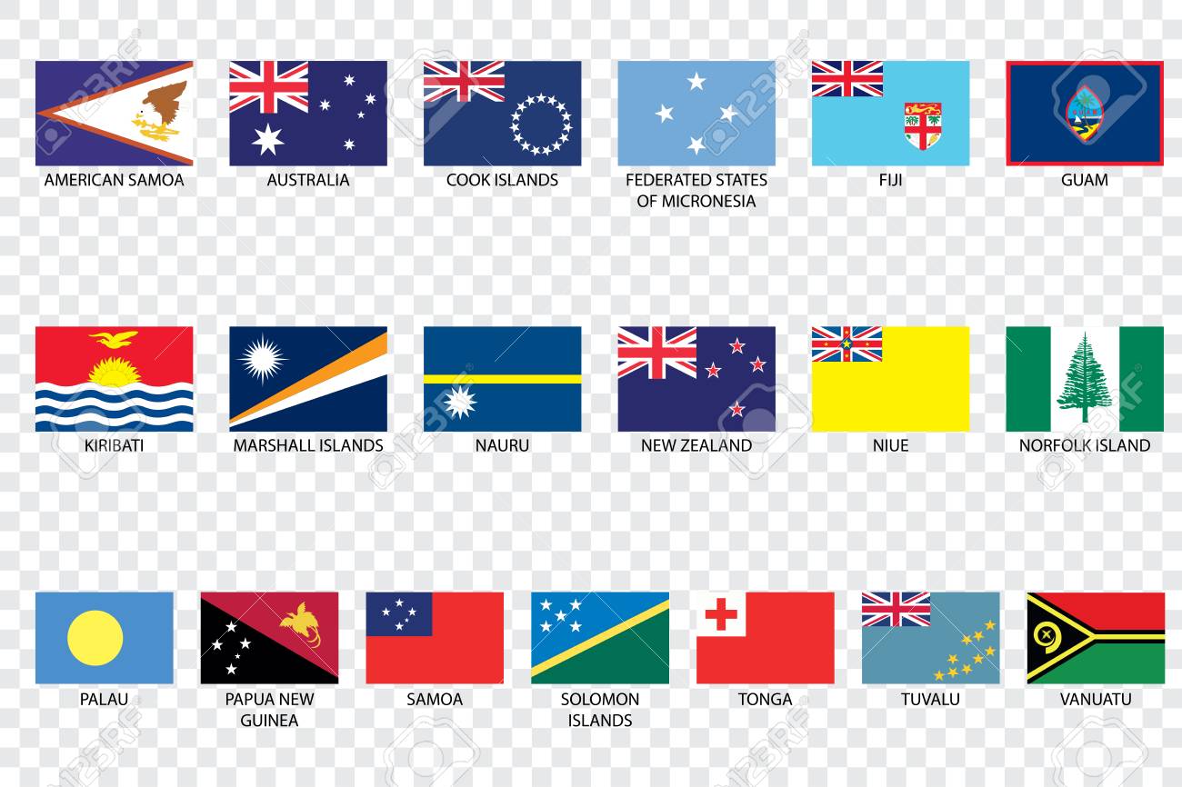 an illustrated country flags