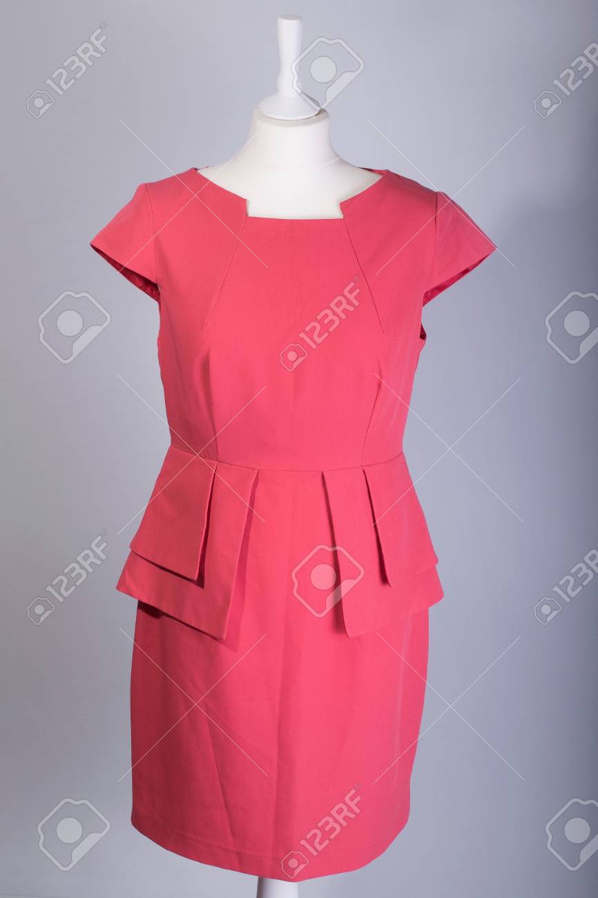pink peplum dress