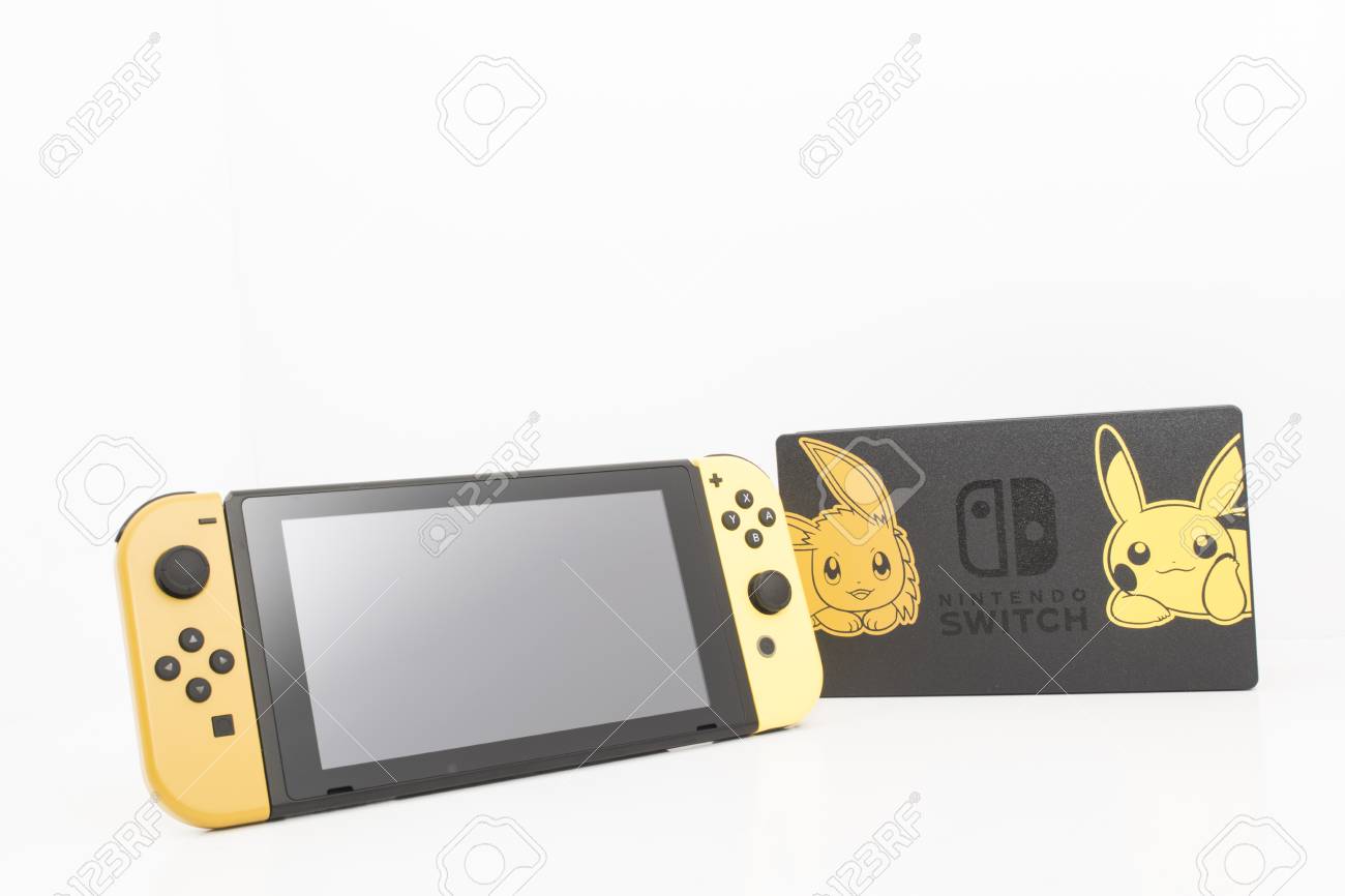 Cheshire England November 16th 18 Special Edition Pokemon Lets Go Pikachu Nintendo Switch On White Background Stock Photo Picture And Royalty Free Image Image