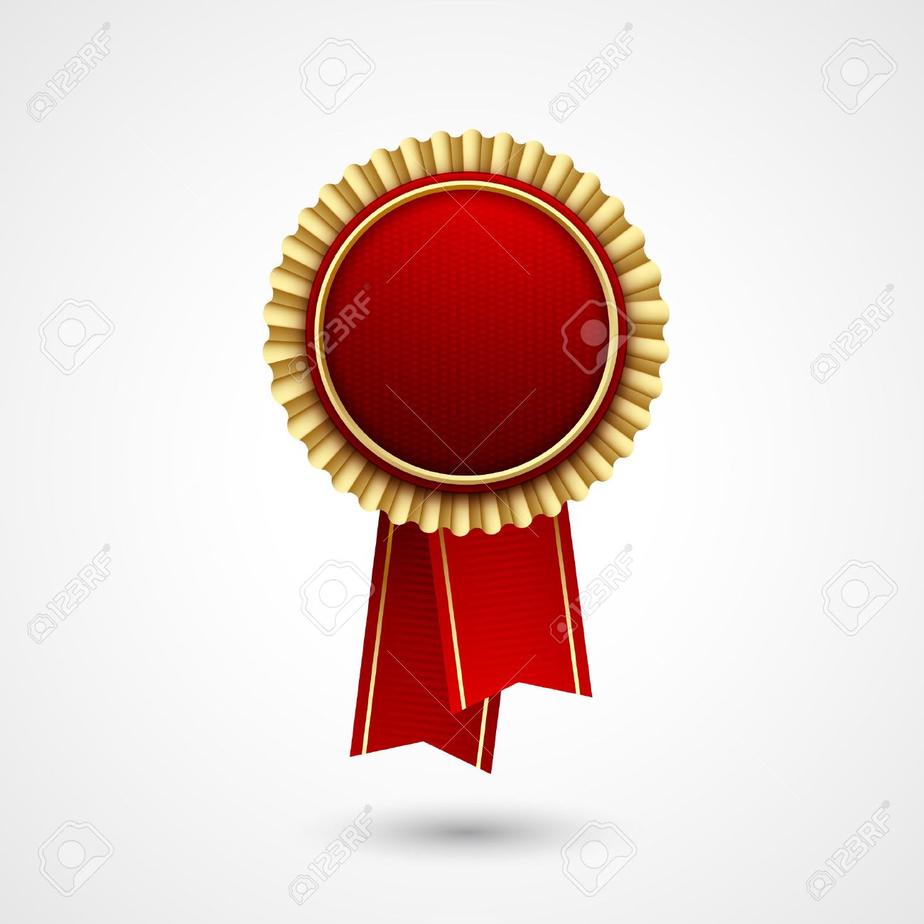 red color vector award badge and ribbon premium quality best