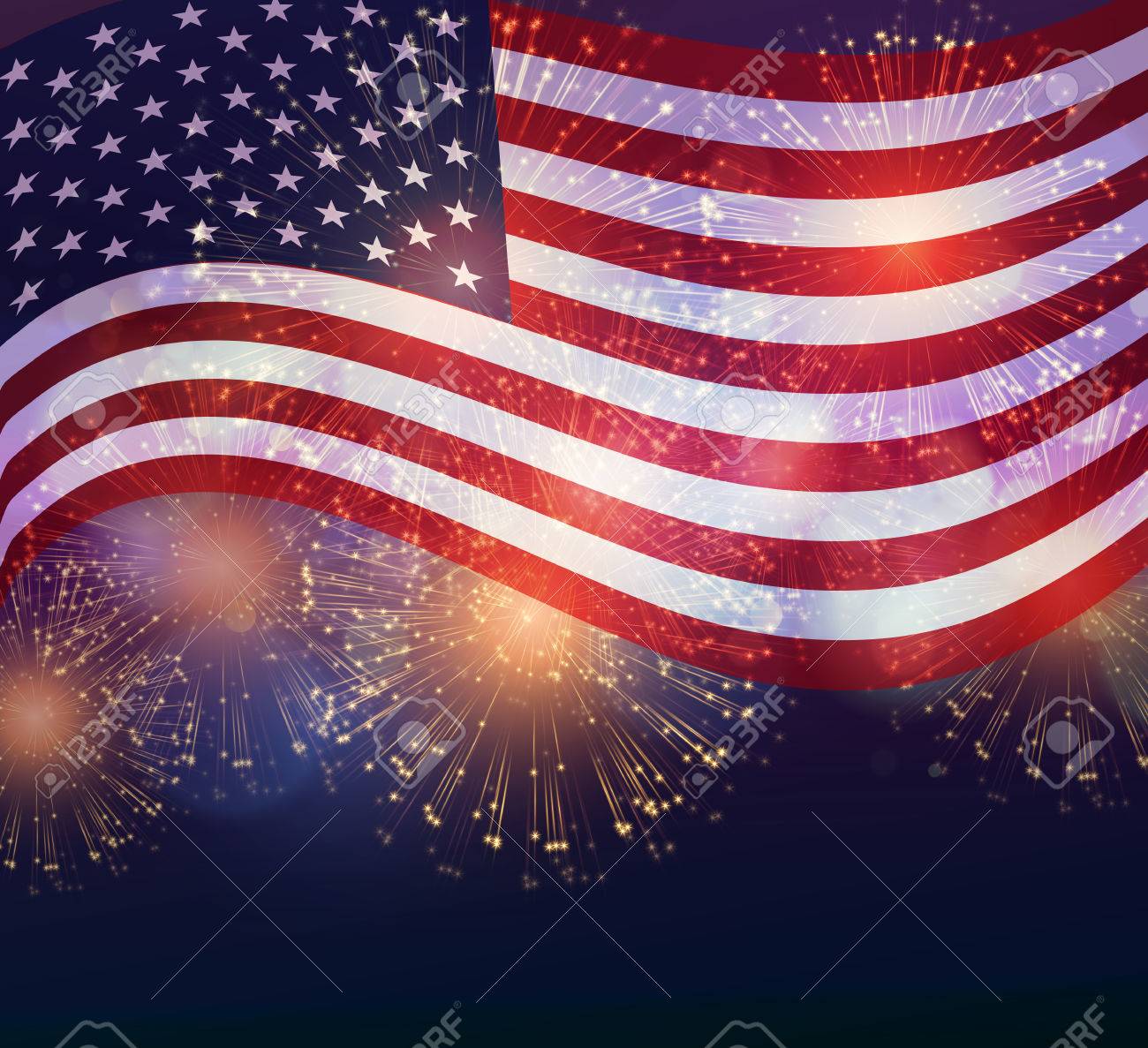 United States flag. Fireworks background for USA Independence Day. Fourth of July celebrate - 54436539 United States flag. Fireworks background for USA Independence Day. Fourth of July celebrate - 54436539