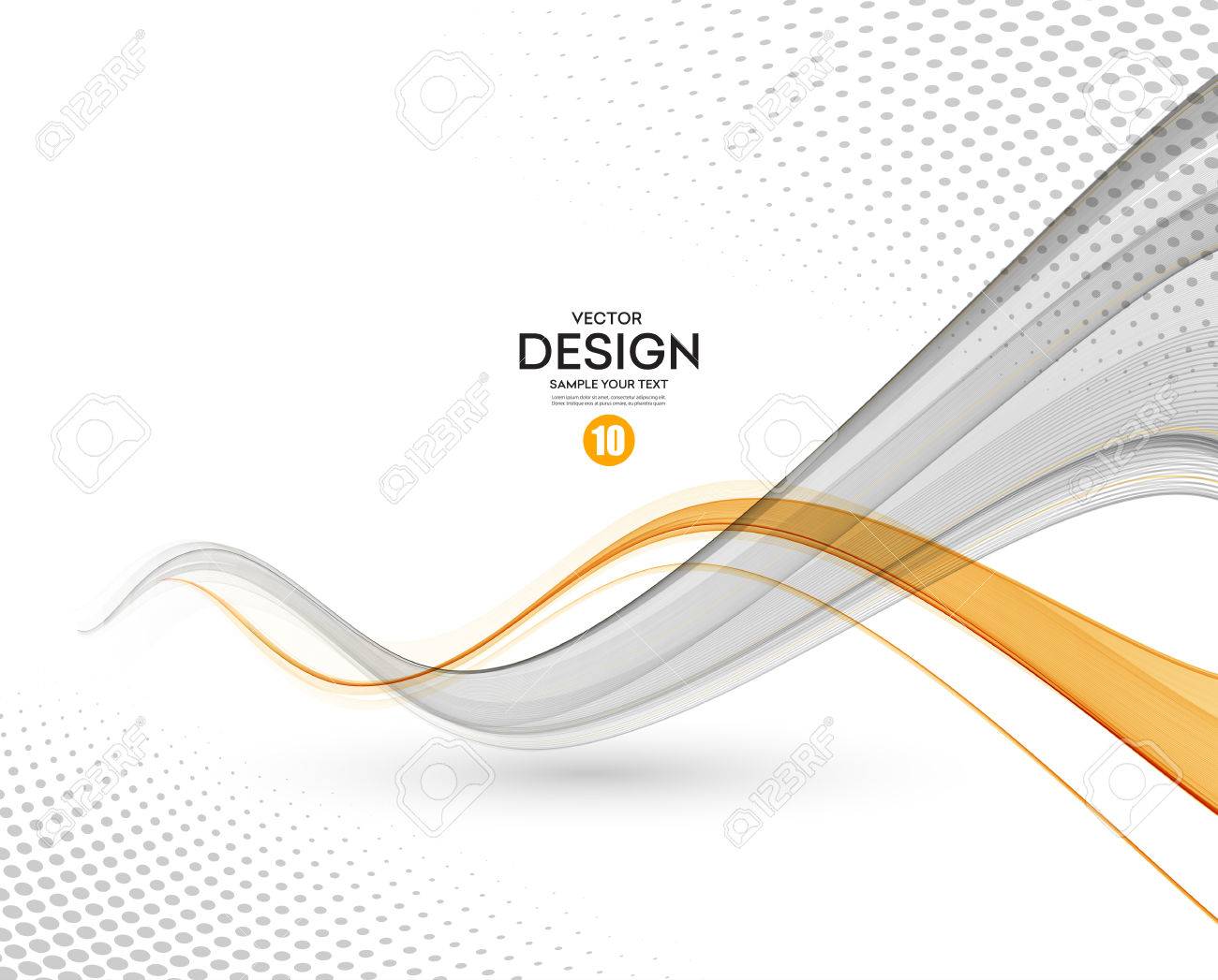 Abstract vector background, gray and orange waved lines for brochure, website, flyer design. illustration eps10 - 56342953 Abstract vector background, gray and orange waved lines for brochure, website, flyer design. illustration eps10 - 56342953