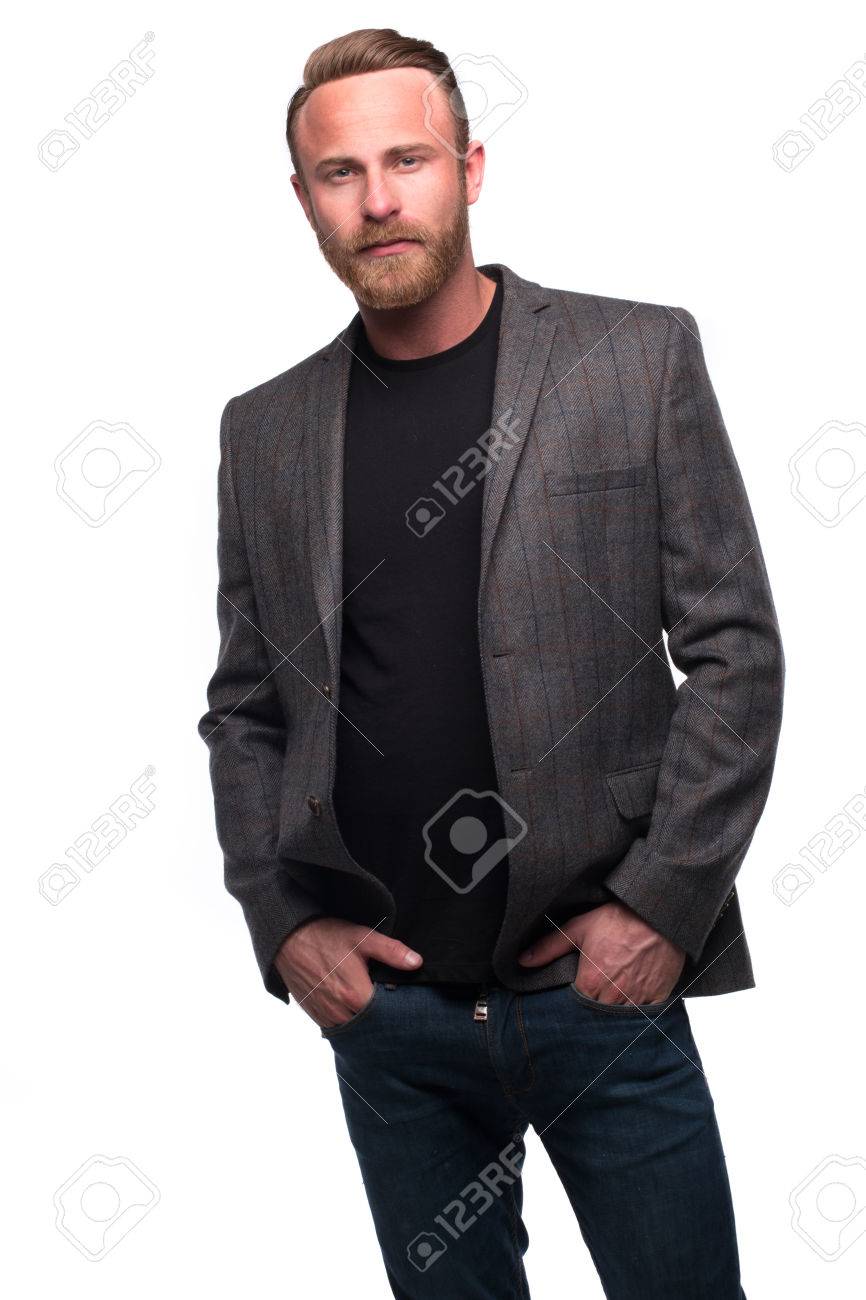 jeans black shirt and blazer