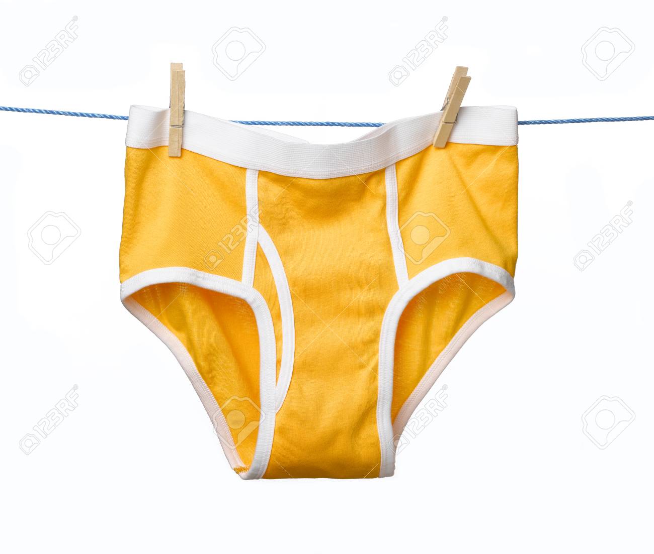 Yellow Underwear Isolated On White 