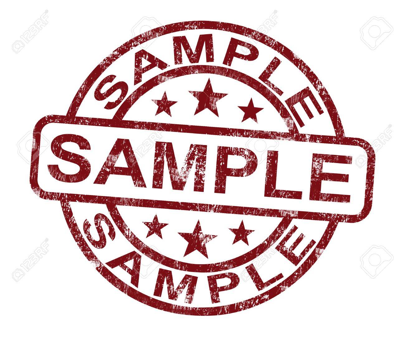 sample stamp showing example symbol or taste stock photo picture