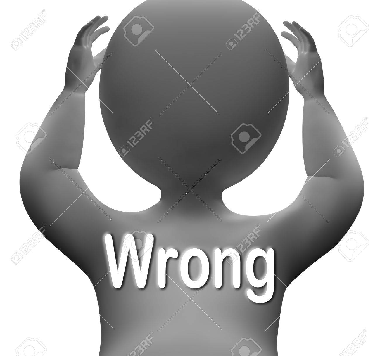 Wrong Character Meaning Bad Incorrect Or Mistaken Stock Photo Picture And Royalty Free Image Image 26065690