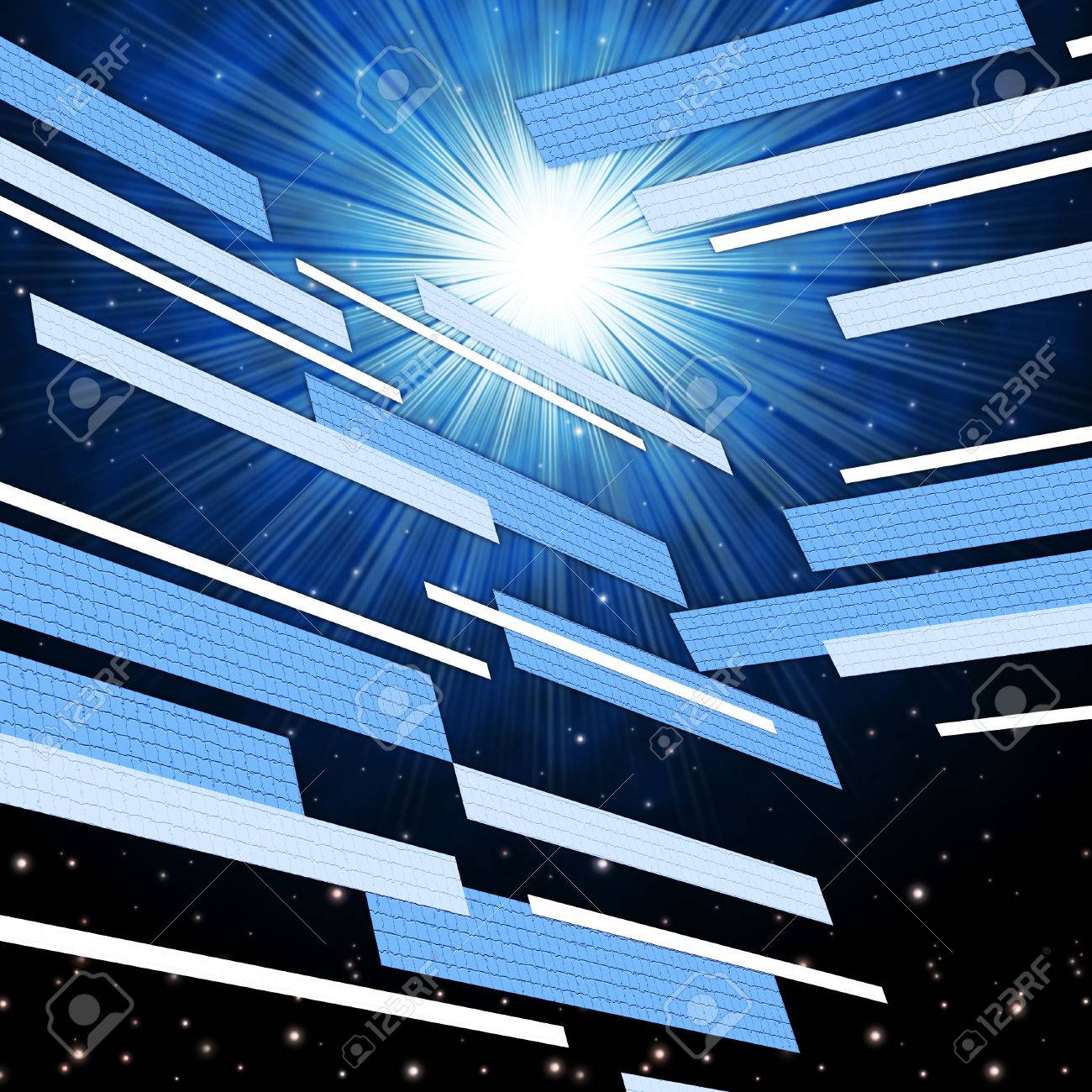 Fond De Ciel Bleu Signification Brillant étoile Et Satellites