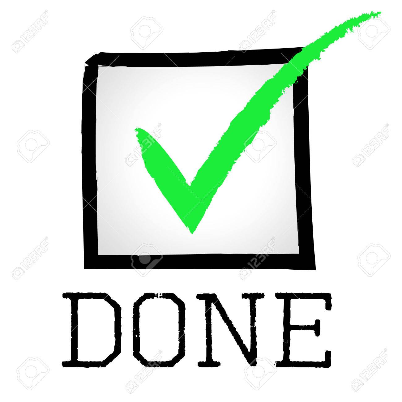done tick showing check