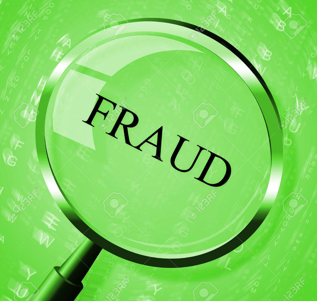 fraud magnifier meaning rip off and scamming stock photo picture