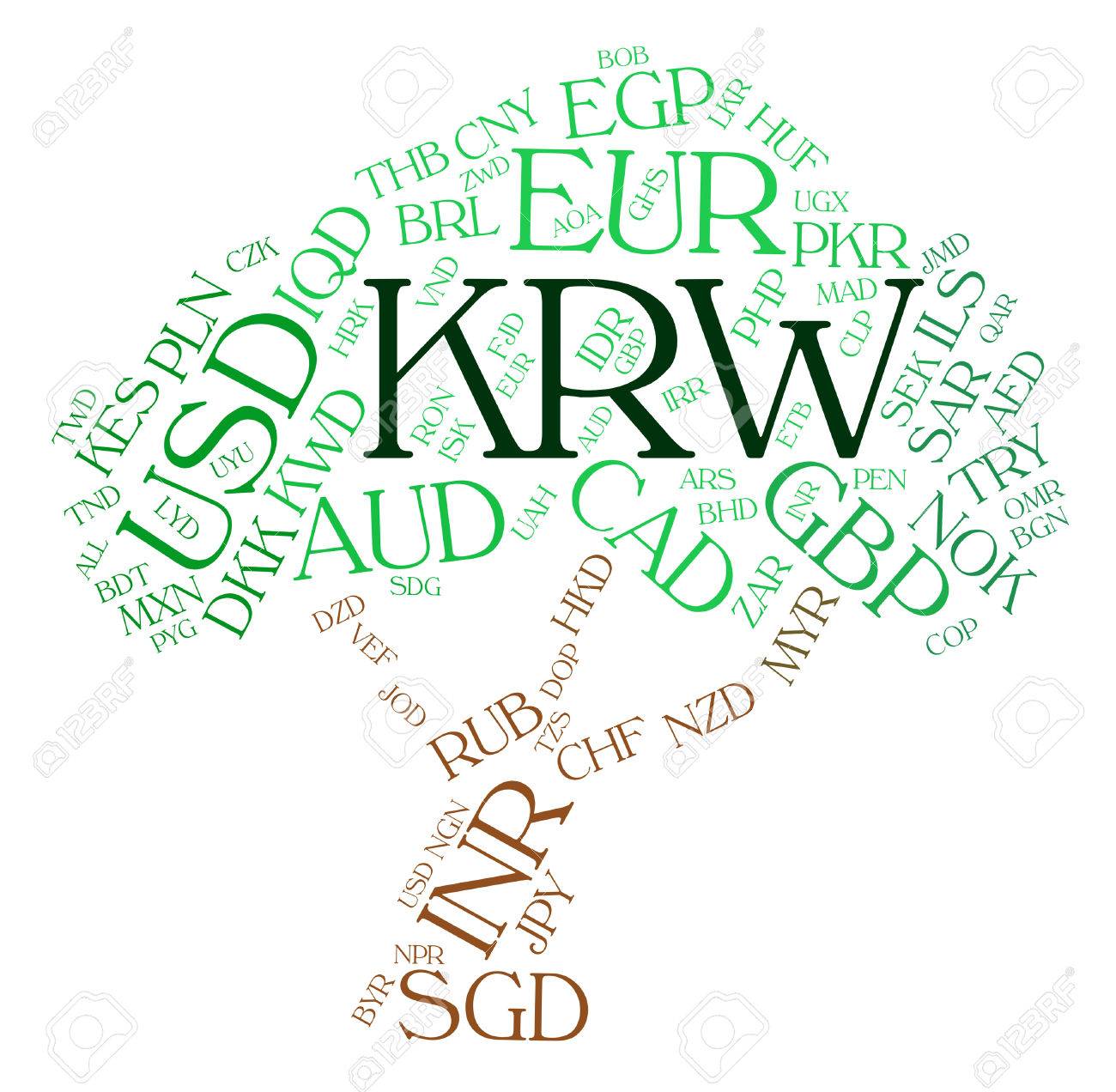 한국 원화와 한국 원화를 나타내는 Krw 통화 로열티 무료 사진, 그림, 이미지 그리고 스톡포토그래피. Image 41880438