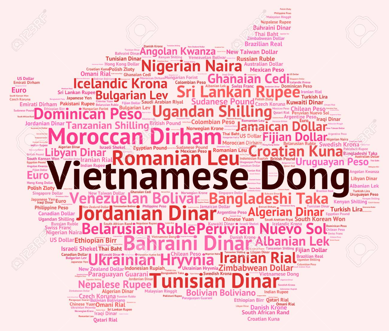 Vietnamese Dong Representing Currency Exchange And Market - 
