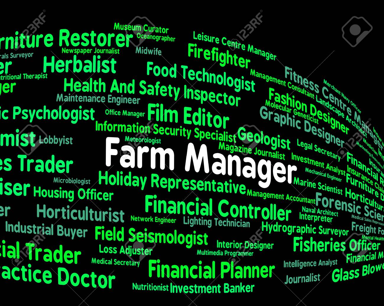 Farm Manager Indicating Hiring Agricultural And Employer Stock ...