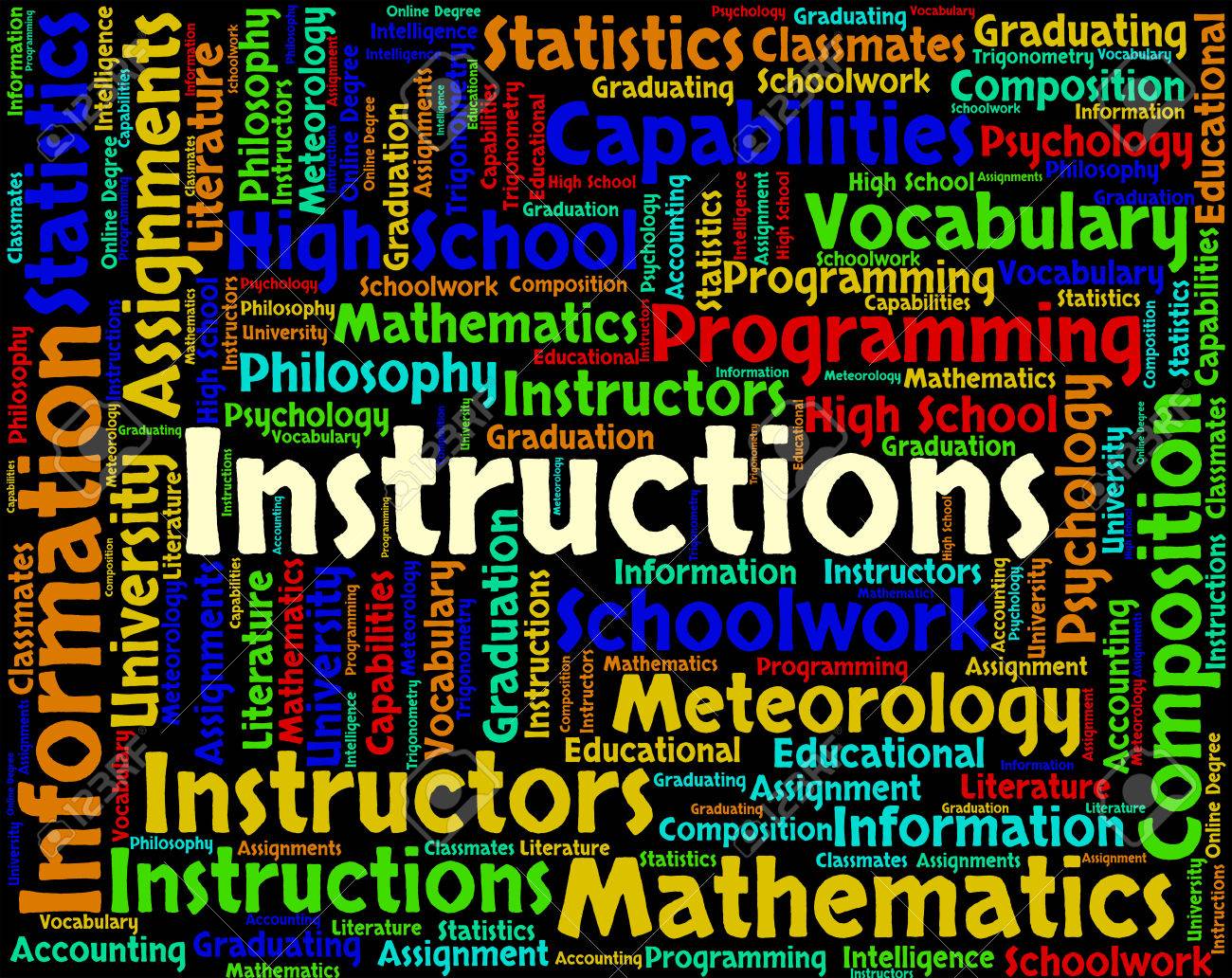 instructions word representing reference