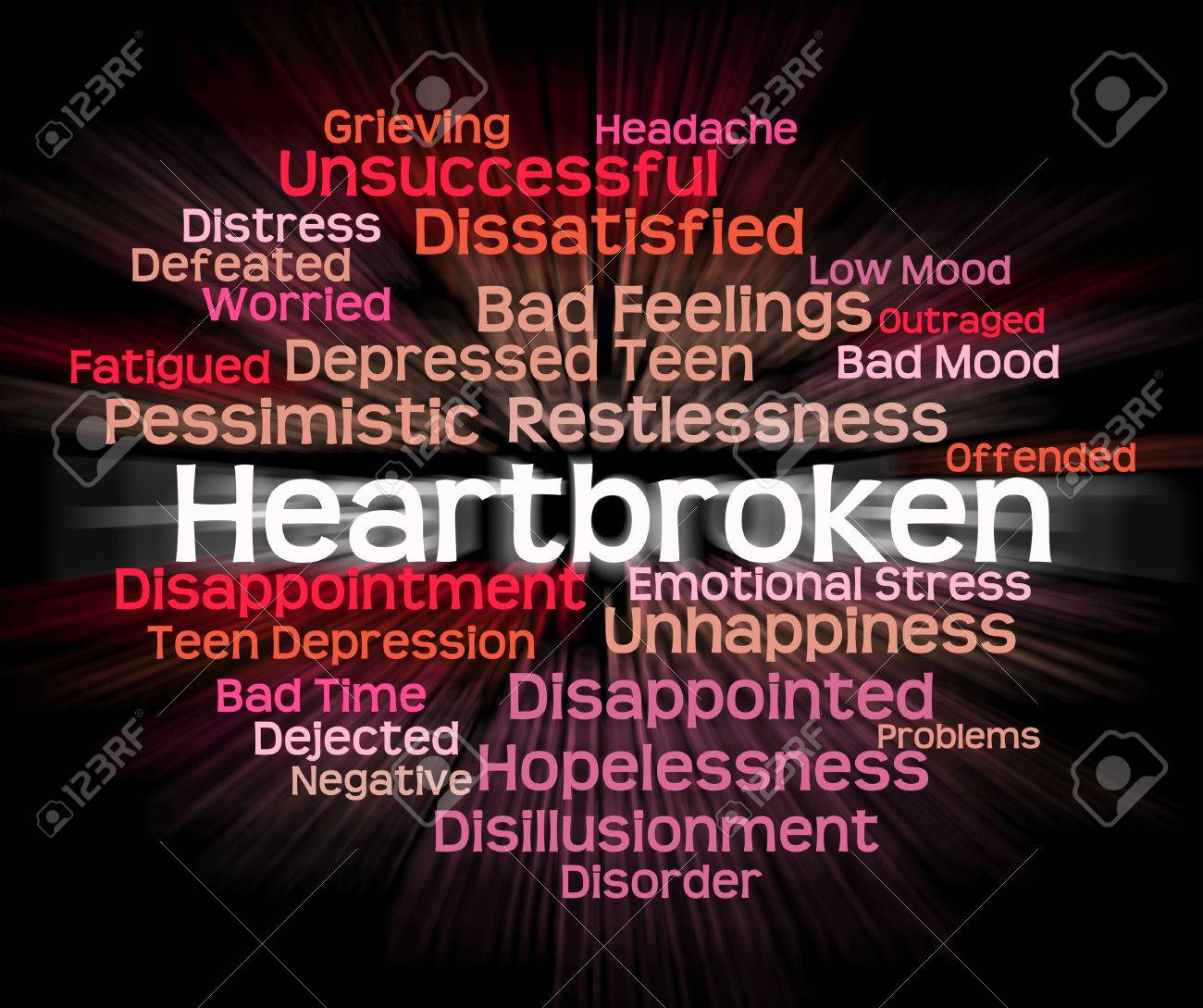 心が痛む言葉意味悲しみに襲われたと言葉 の写真素材 画像素材 Image