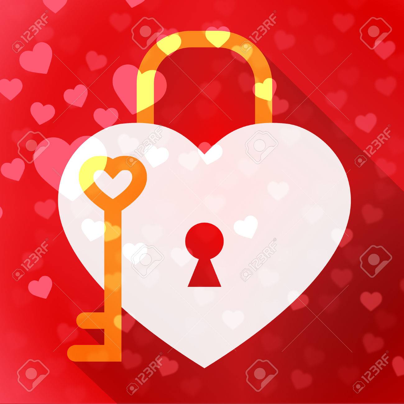 hearts lock meaning in love and adoration stock photo picture and