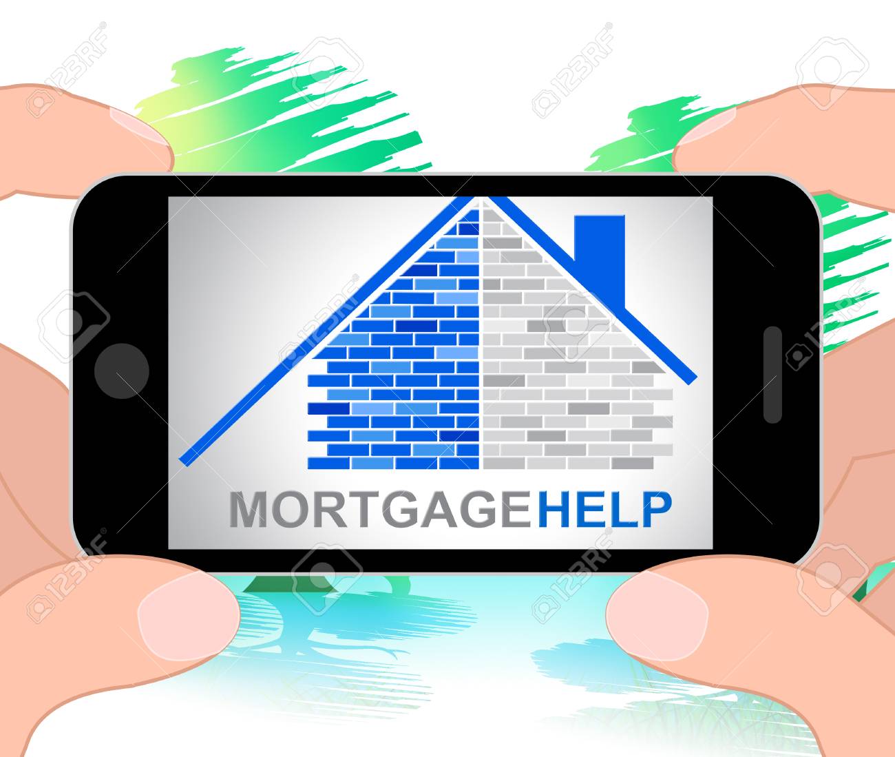 mortgage help representing home finances and financial 3d home finances
