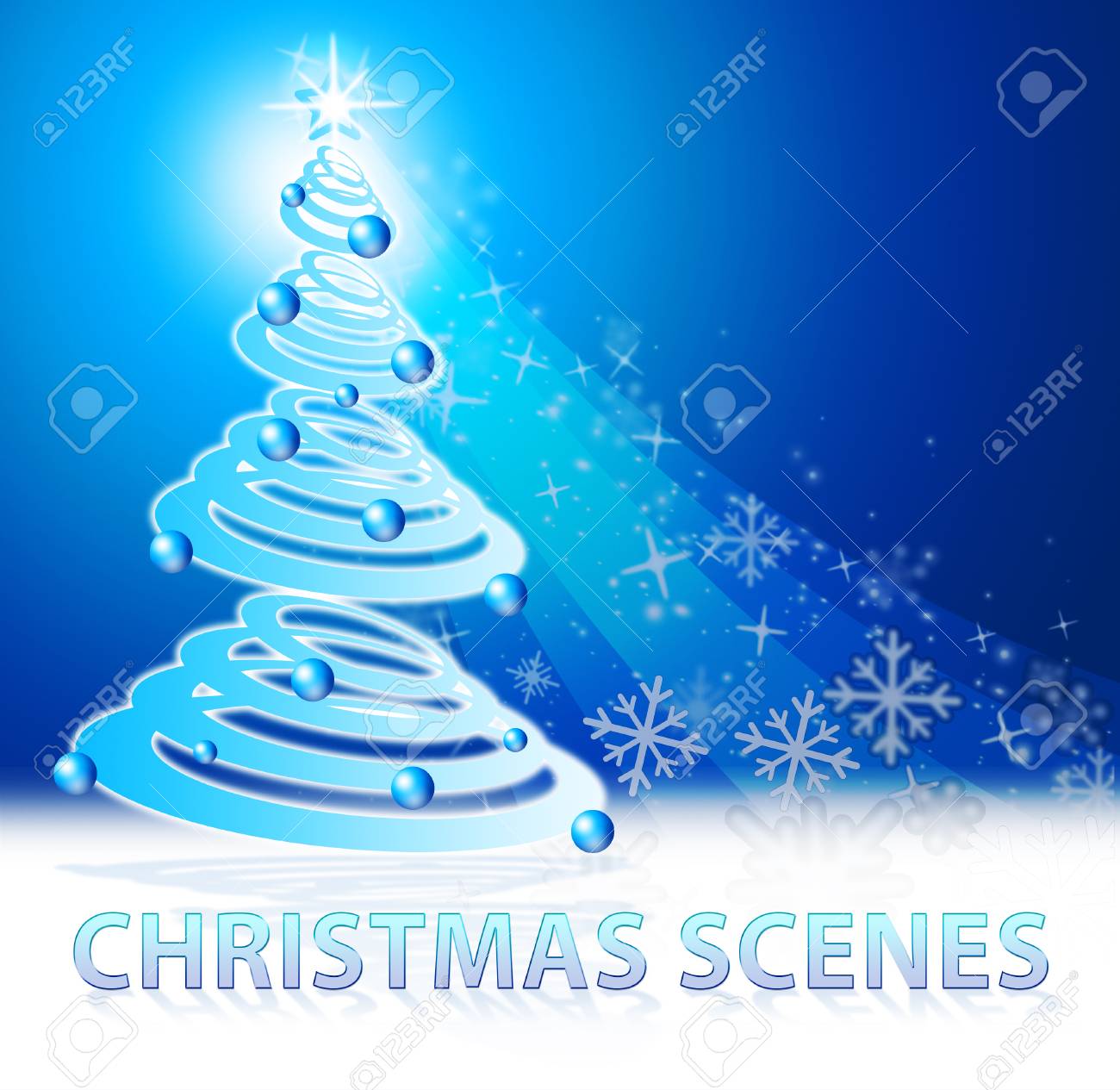 christmas scenes tree shows