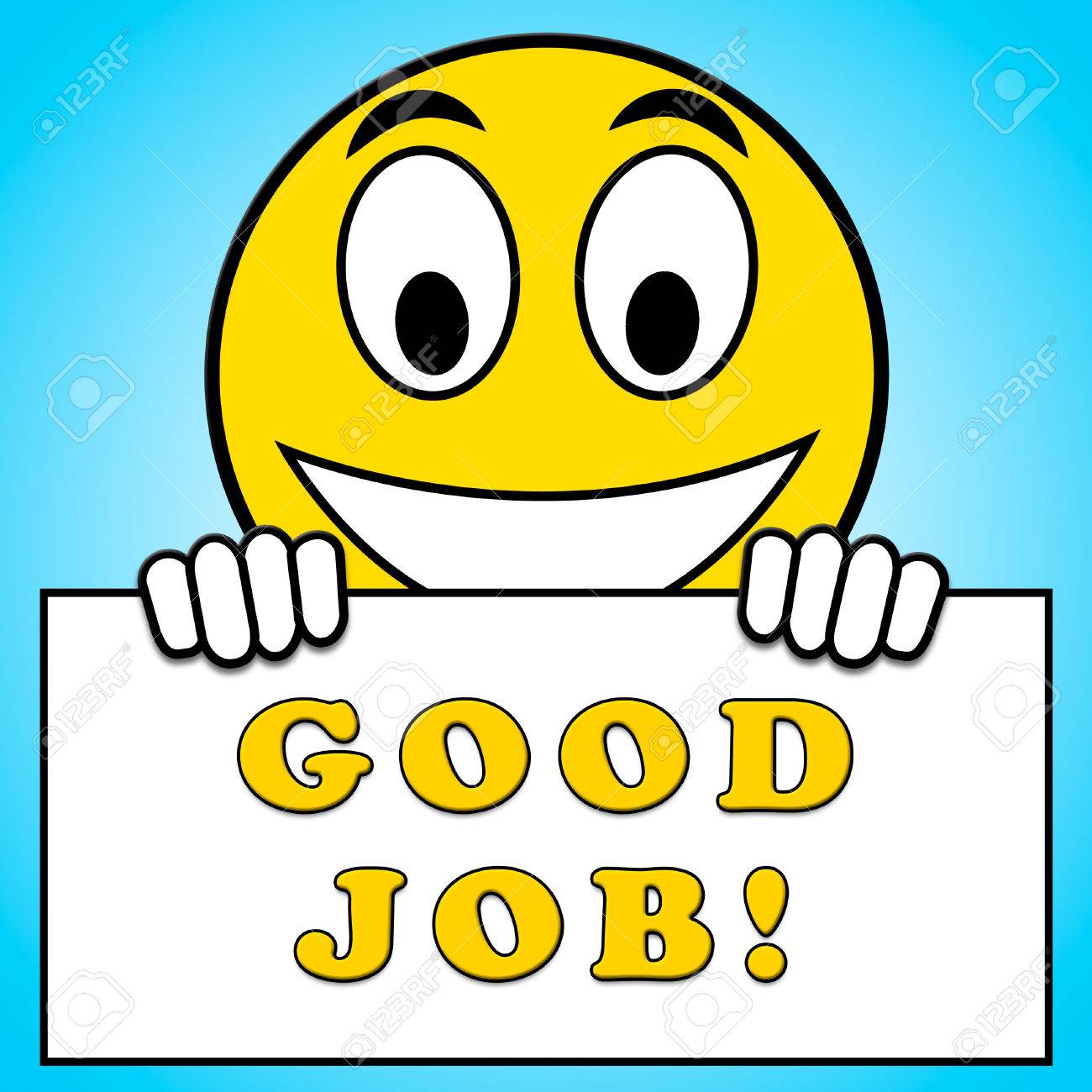 good job sign meaning well done 3d illustration stock photo picture