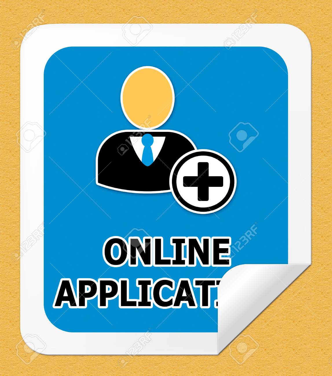 Online Application Icon Meaning Internet Job 3d Illustration Stock Photo,  Picture and Royalty Free Image. Image 79714279., image size:1147x1300