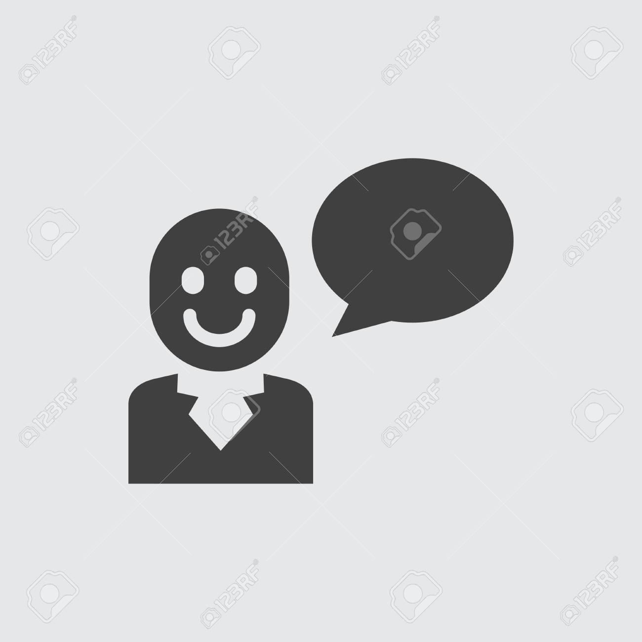 Speaking Man Icon Illustration Isolated Vector Sign Symbol Royalty Free Cliparts Vectors And Stock Illustration Image
