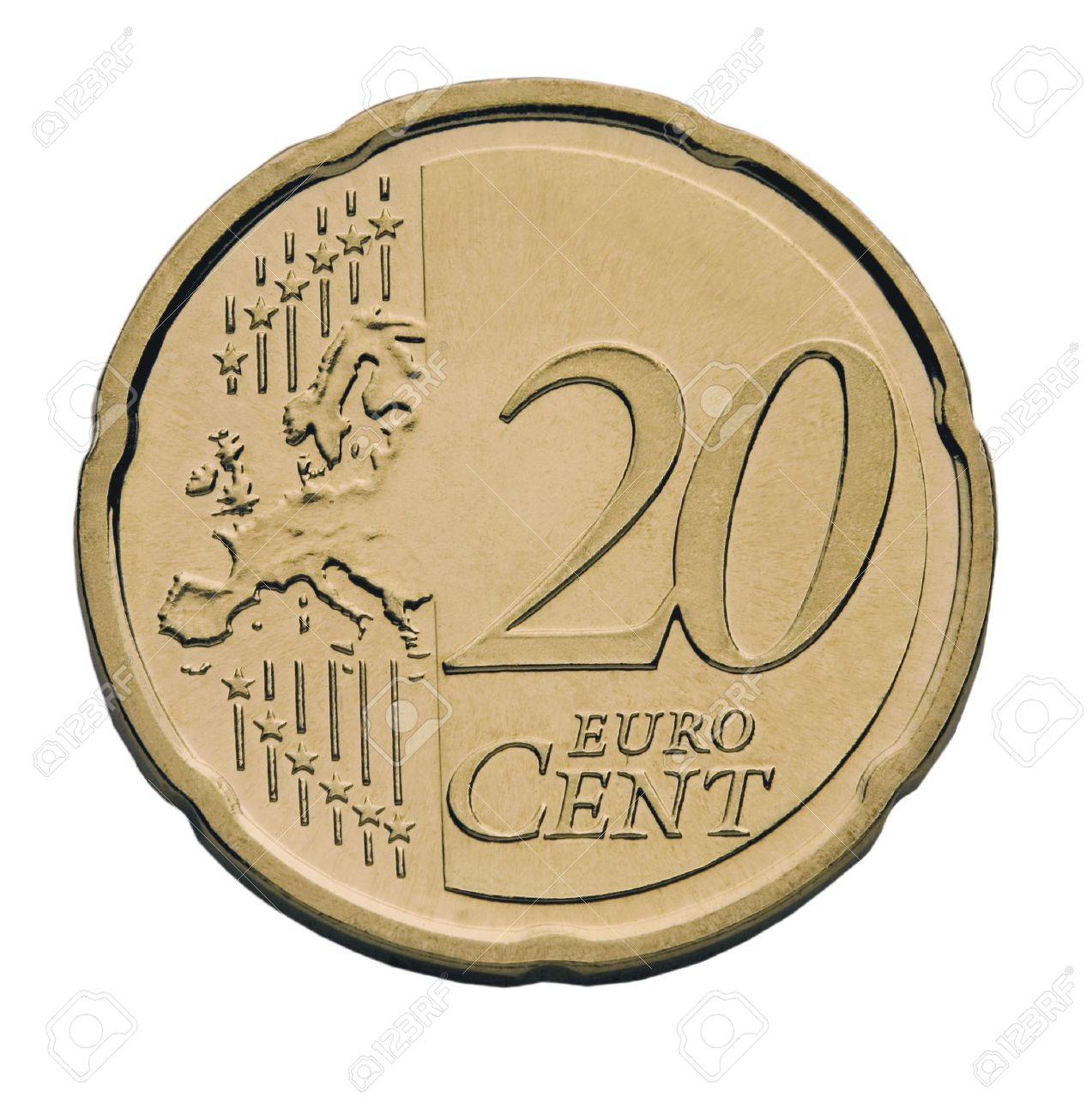 20 セントのユーロの硬貨の写真素材・画像素材 Image 1695338