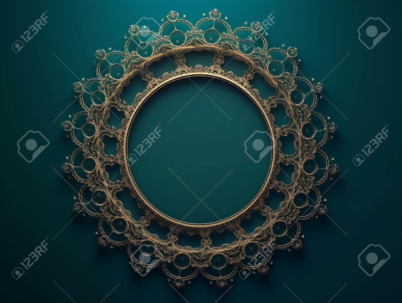 Vintage Frame In Victorian Style. Element For Design. Template For Design  Фотография, картинки, изображения и сток-фотография без роялти. Image  207206071