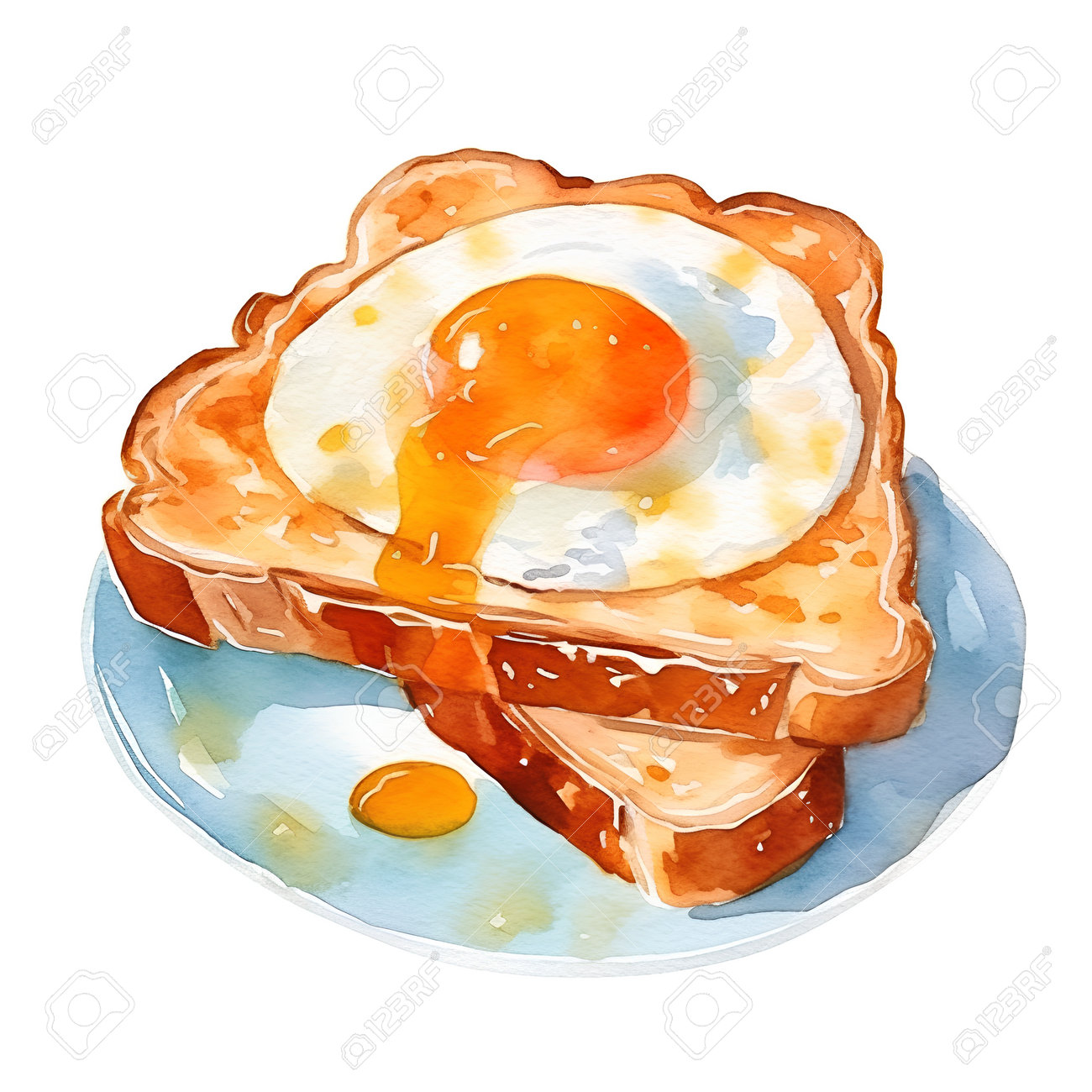 水彩画【トースト】