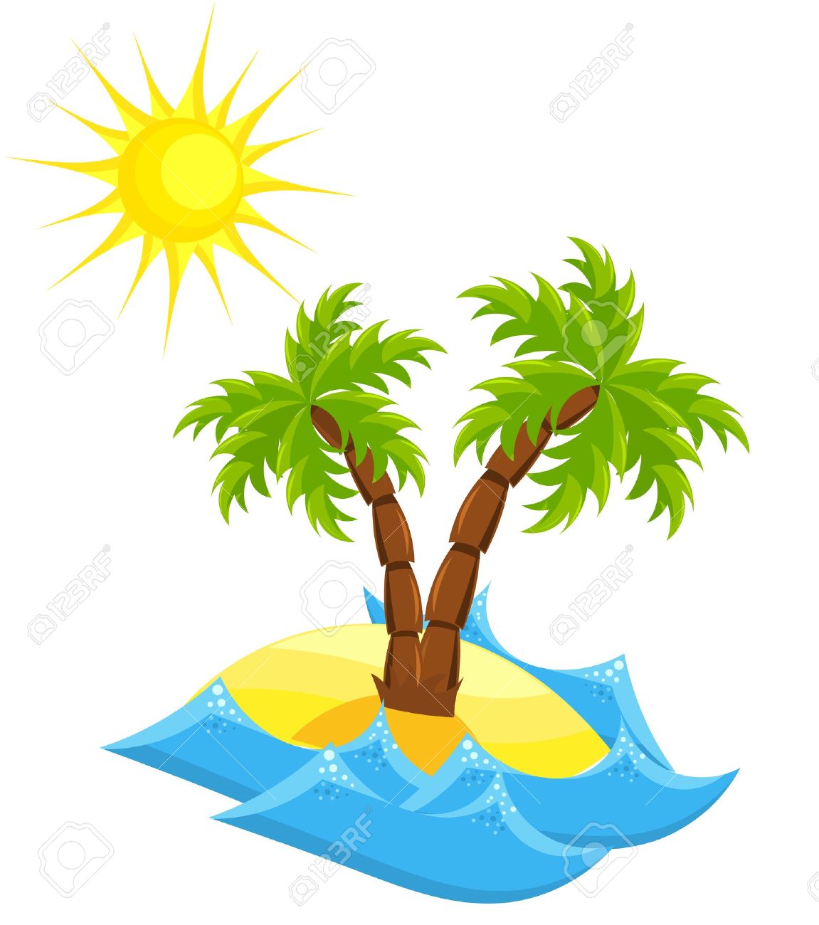 Summer Vacation Island. Royalty Free SVG, Cliparts, Vectors, and Stock  Illustration. Image 10045661., image size:1151x1300