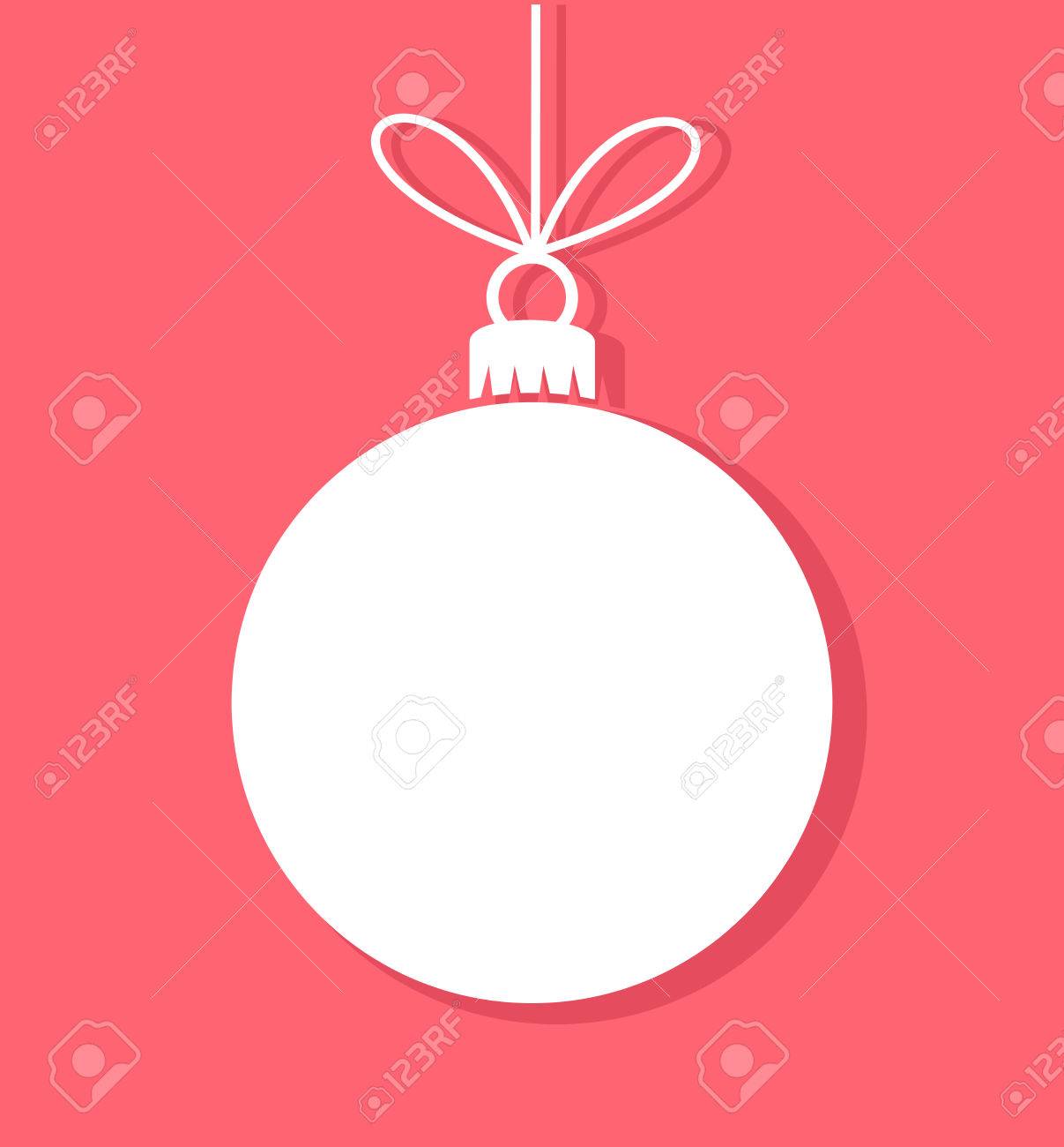 christmas bauble white tag vector illustration royalty free tag vector