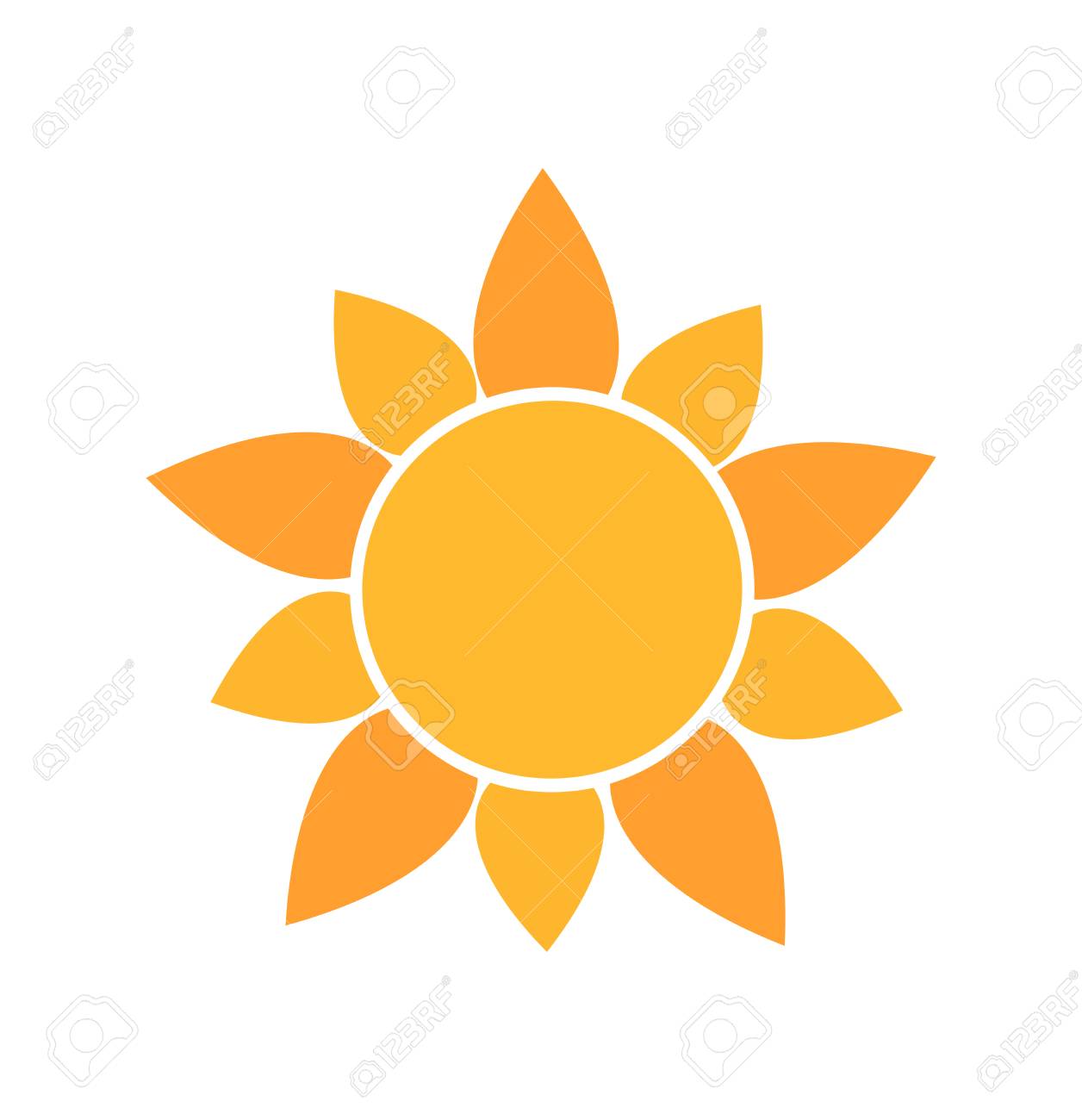 かわいい太陽のアイコン ベクトル図のイラスト素材 ベクタ Image