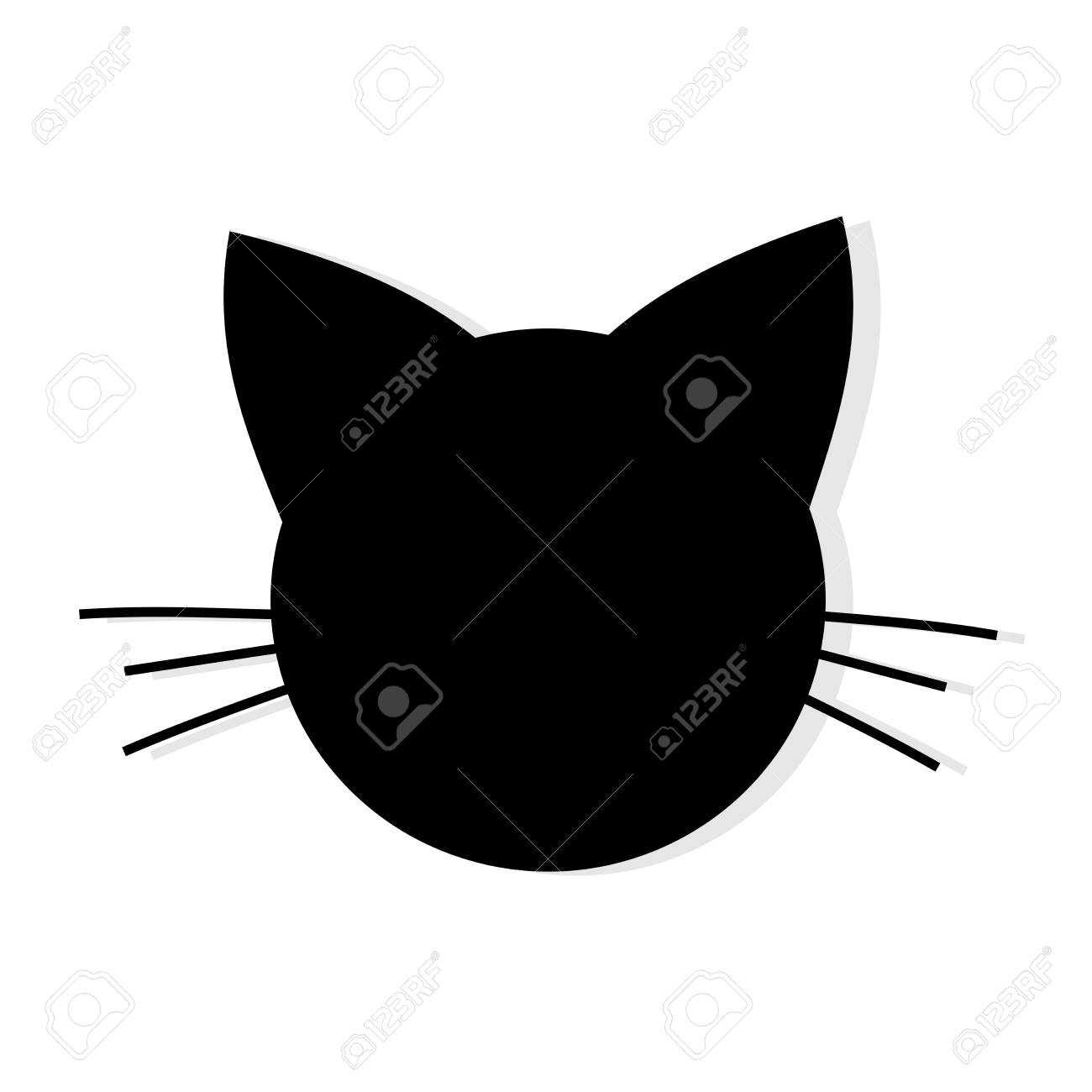 猫の頭の形のアイコン ベクトル図のイラスト素材 ベクタ Image 猫の頭の形のアイコン ベクトル図のイラスト素材 ベクタ Image
