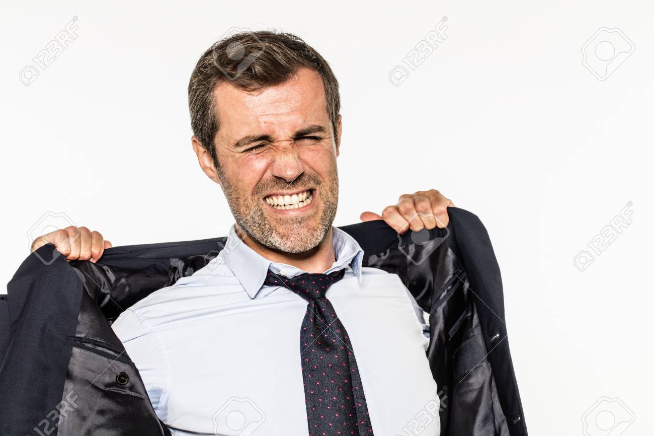 Angry Young Bearded Businessman Grinding Teeth For Exasperation Stock Photo Picture And Royalty Free Image Image