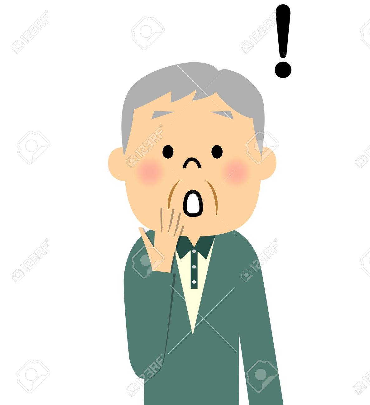 おじいちゃん上級驚きのイラスト素材 ベクタ Image