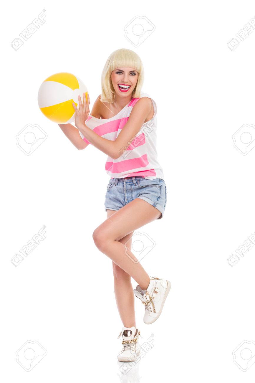 beach ball with arms and legs